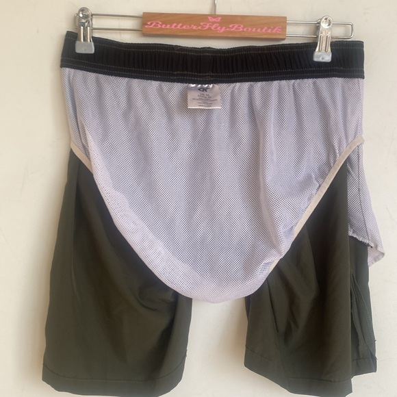 (B47) Blaosn swim shorts in mid length in Color: Army Green, Size 34 - Picture 9 of 11